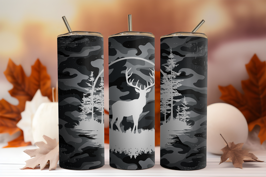 Buck in Camo Tumbler